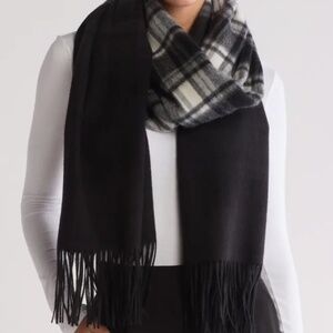 AllSaints Dip-dye Check 100 % Wool Scarf